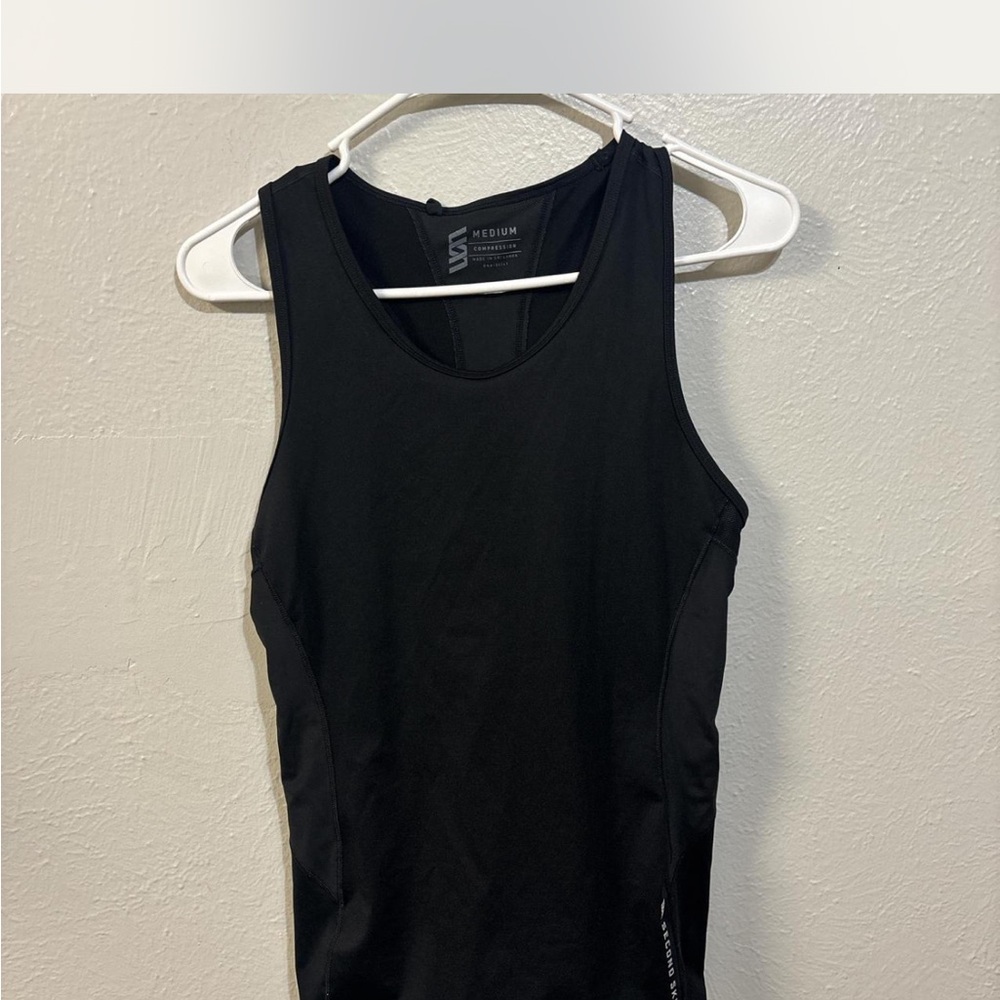 Second Skin compression Black Tank Top